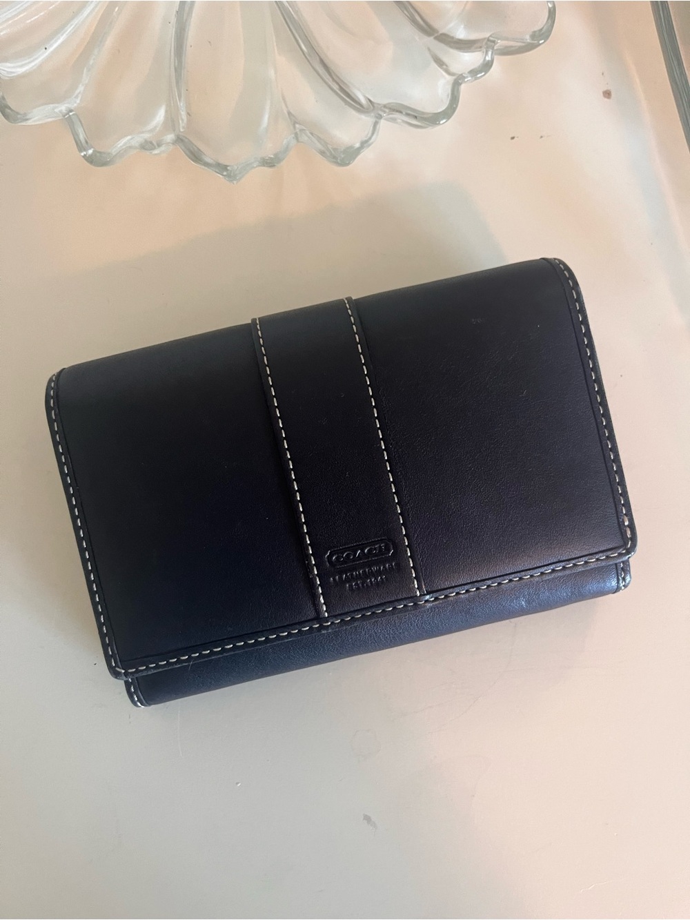 Coach Black Leather Bifold Wallet